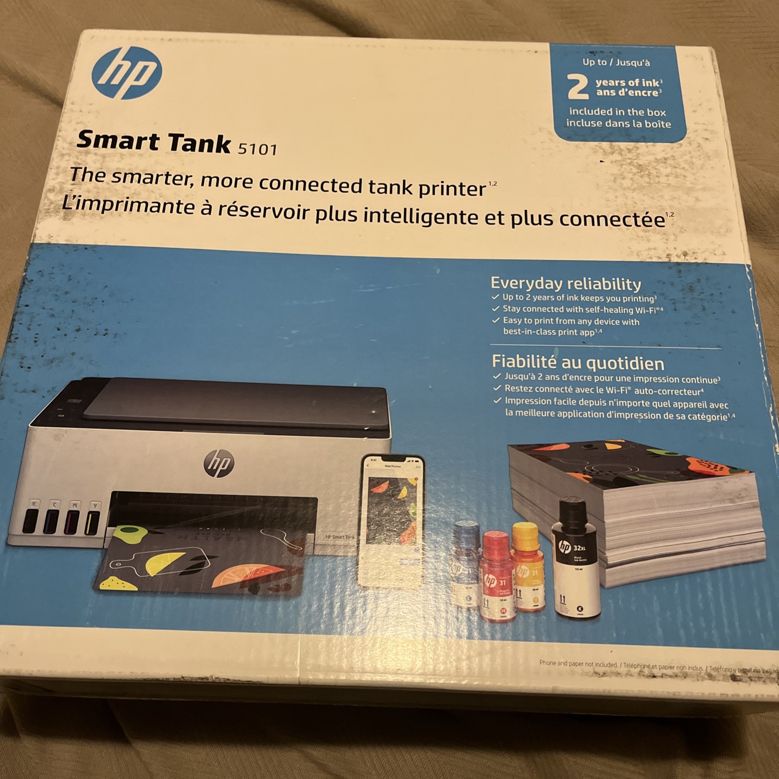 HP Smart Tank 5101 All-In-One Inkjet Printer – Wifi AirPrint. Brand New In Box