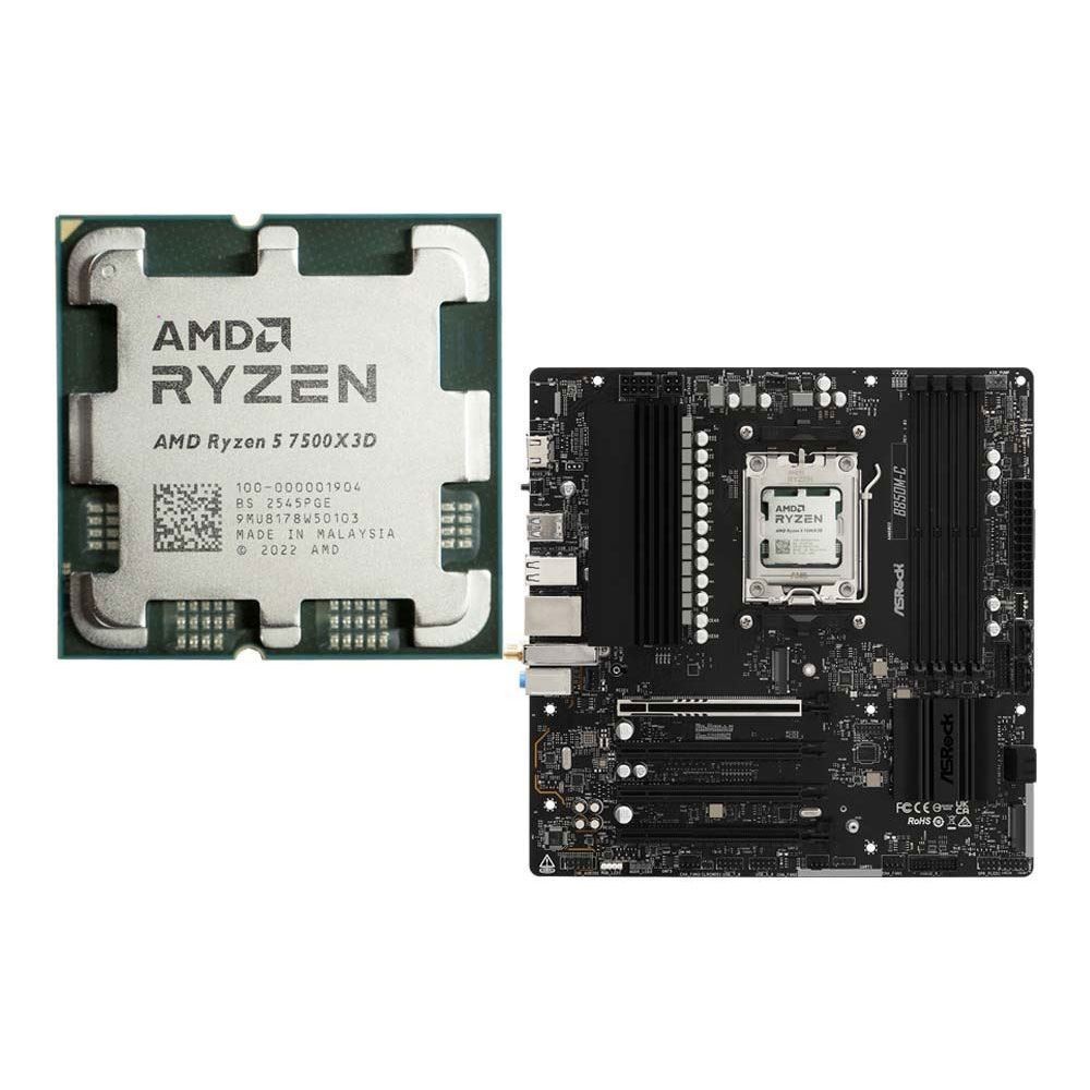 AMD Ryzen 5 7500X3D + MSI PRO AM5 B850M-VC WIFI6E CPU / Motherboard Bundle