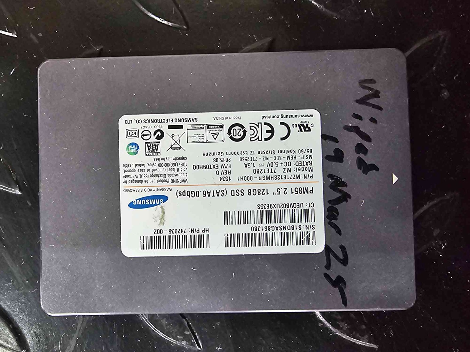 Samsung MZ-7TE1280 128GB 2.5″ SATA III SSD 840 EVO Series — Used Tested
