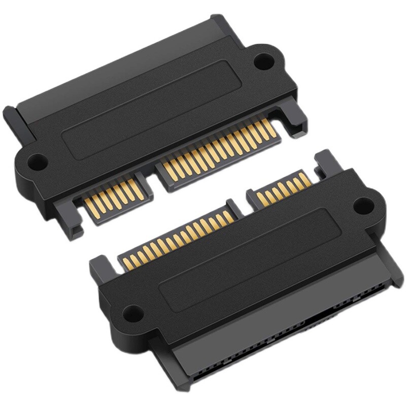 2pcs New SFF 8482 SAS to SATA 180 Degrees Straight Head Adapter Converter 22 Pin