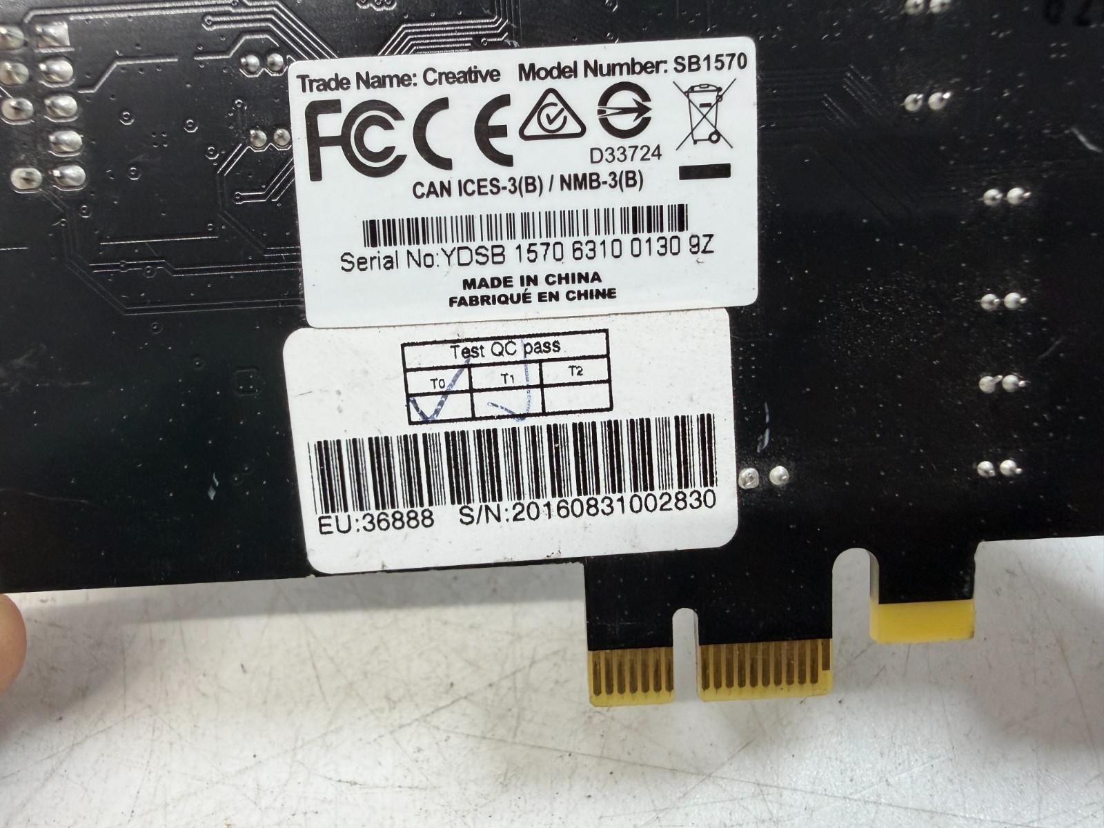 Creative Sound Blaster SB1570 Audigy Fx 5.1 PCIe Audio Card Full-Height