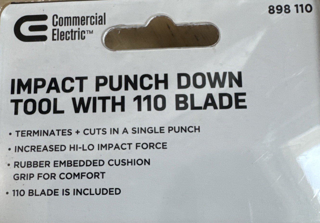 Impact Punch Down Tool 110 Blade Increased Hi Low Impact Commercial Electric New