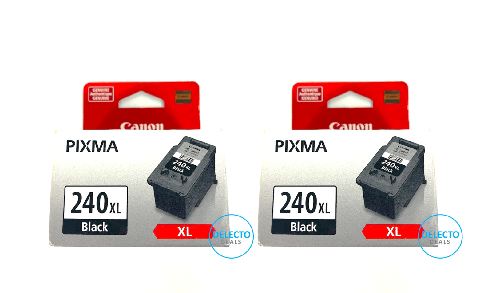 GENUINE 2-PACK CANON PG-240XL Black Ink Cartridge 5206B001 MG3620, MG3520 SEALED