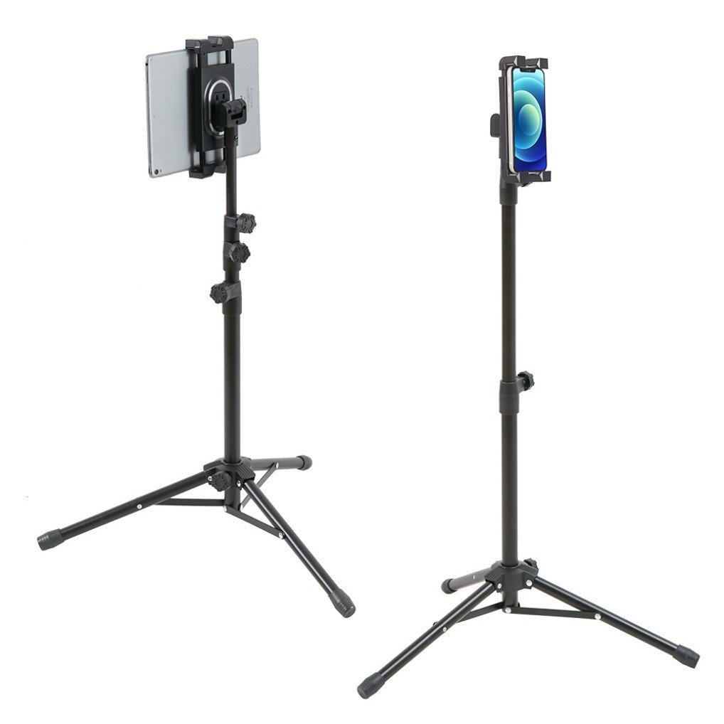 Strong Floor Bed Stand Tripod Mount Holder for Phone IPAD Pro 4.5”-12.9” Tablet