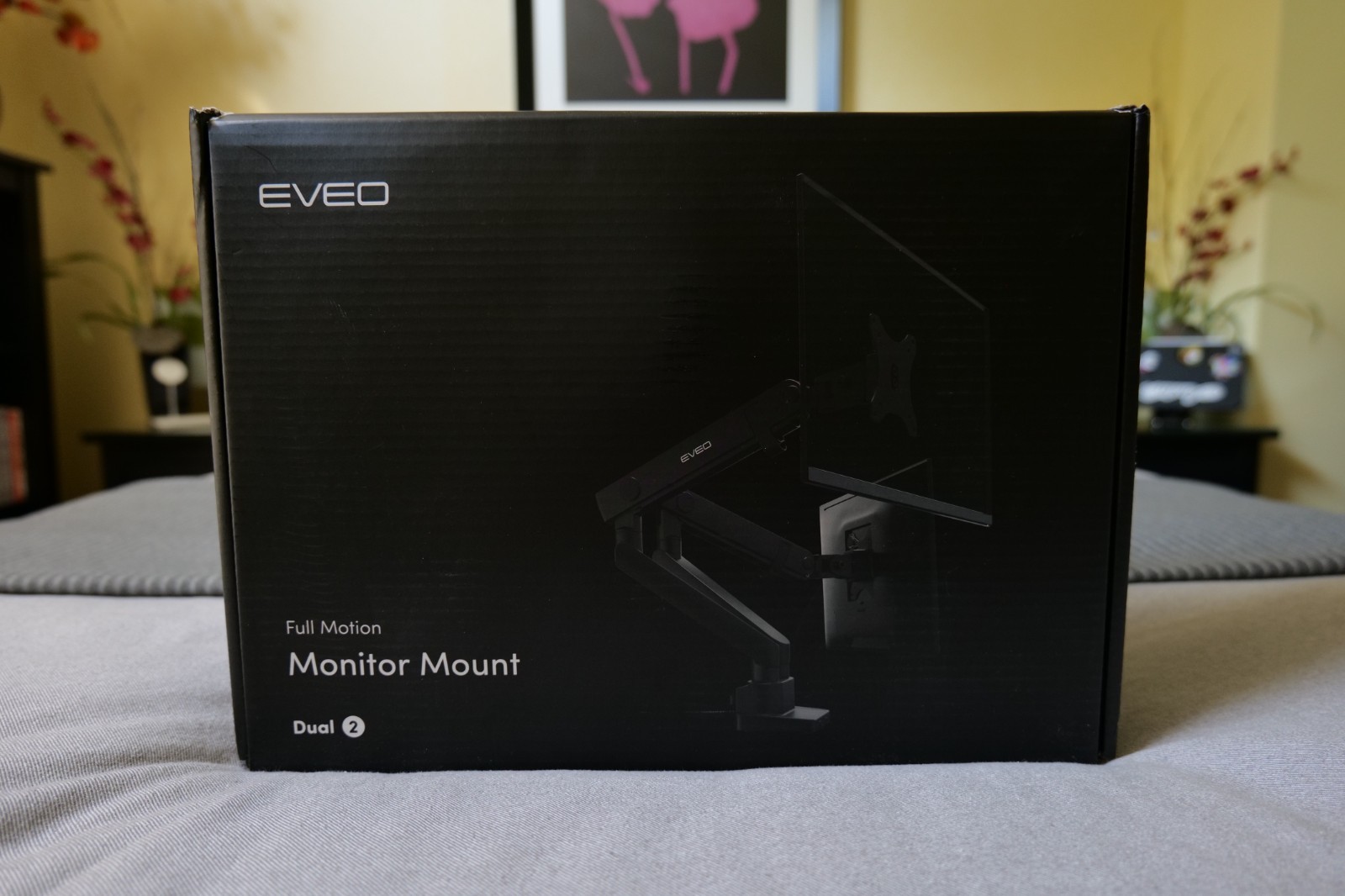 Eveo Black Full Motion Monitor Mount Dual 2 17″-32″