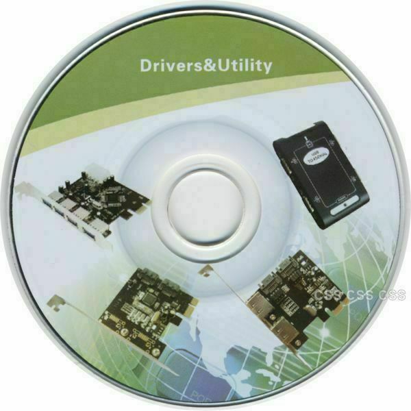 VLI 4 Port USB 3.0 PCI Express Card Drivers Utility Software Disc Small Mini CD