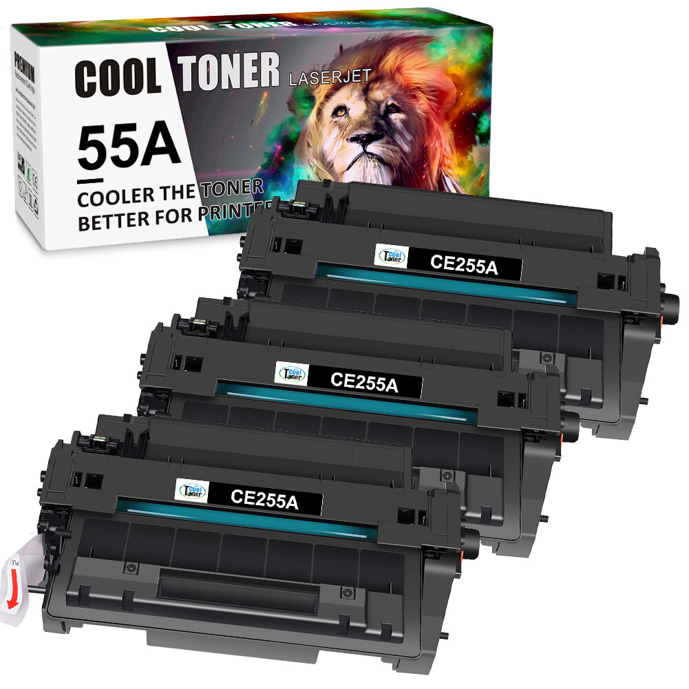 3PK CE255A 55A Toner for HP LaserJet Pro P3010 P3011 P3015 P3015DN P3015X