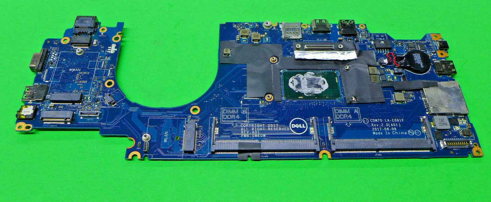 Dell Latitude 5480 Motherboard i5-7300U 2.6GHz Intel Graphics DDR4 HXXM1