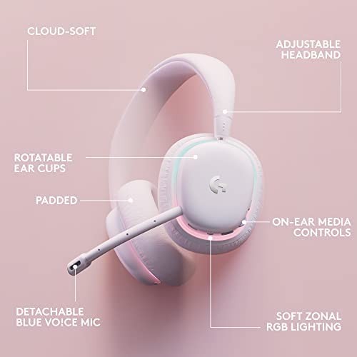 Logitech G735 Wireless Bluetooth Gaming Headset – White Mist