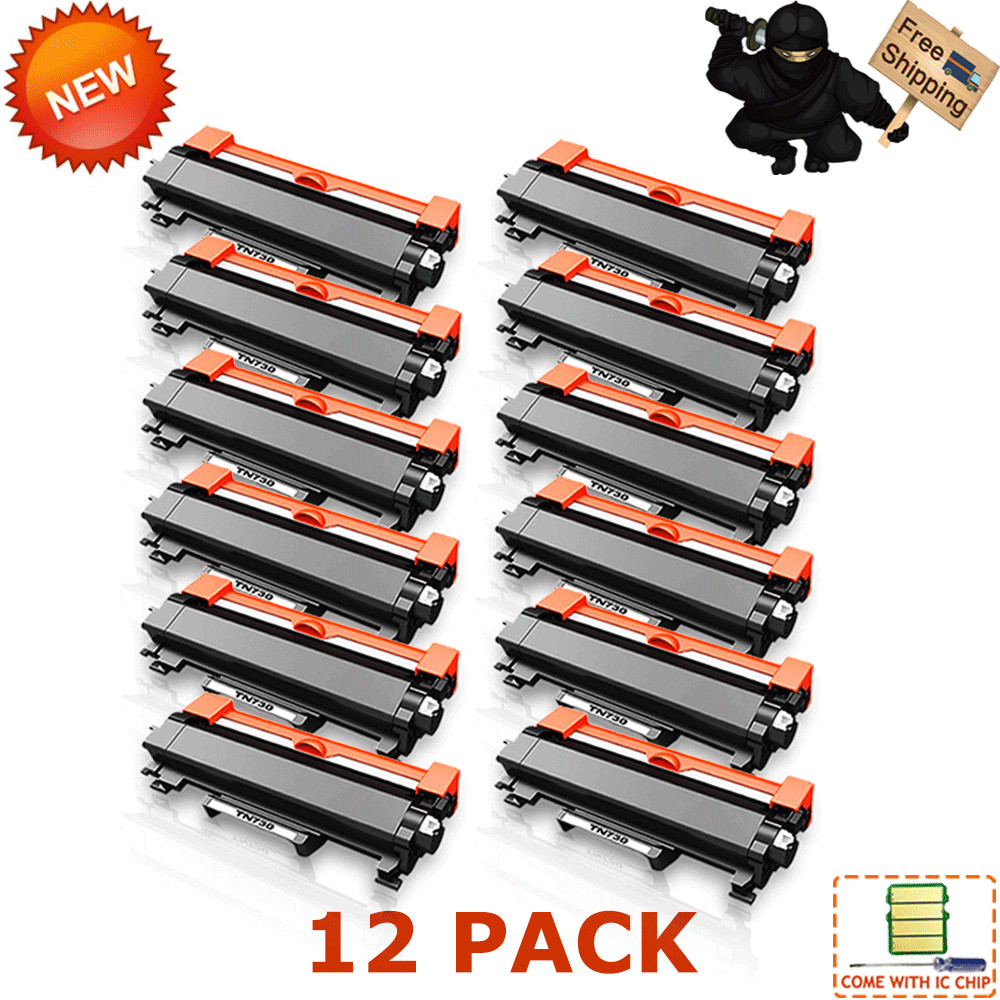12Pack TN730 H.Y Toner Cartridge with IC CHIP for Brother MFC-L2750DW MFC-L2750D