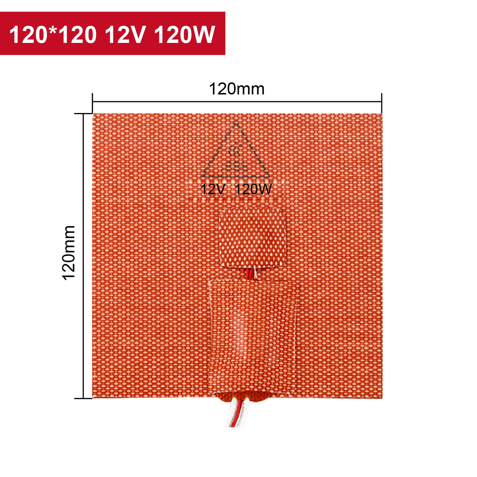 3D Printer Heat Bed Flexible Silicone Heater Pad High Temp Heating Thermistor