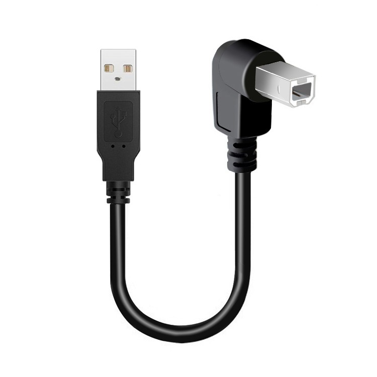 USB Cable Printer High Speed 90 Degrees USB 2.0 A Male to B Male Lead 0.3m – 5m