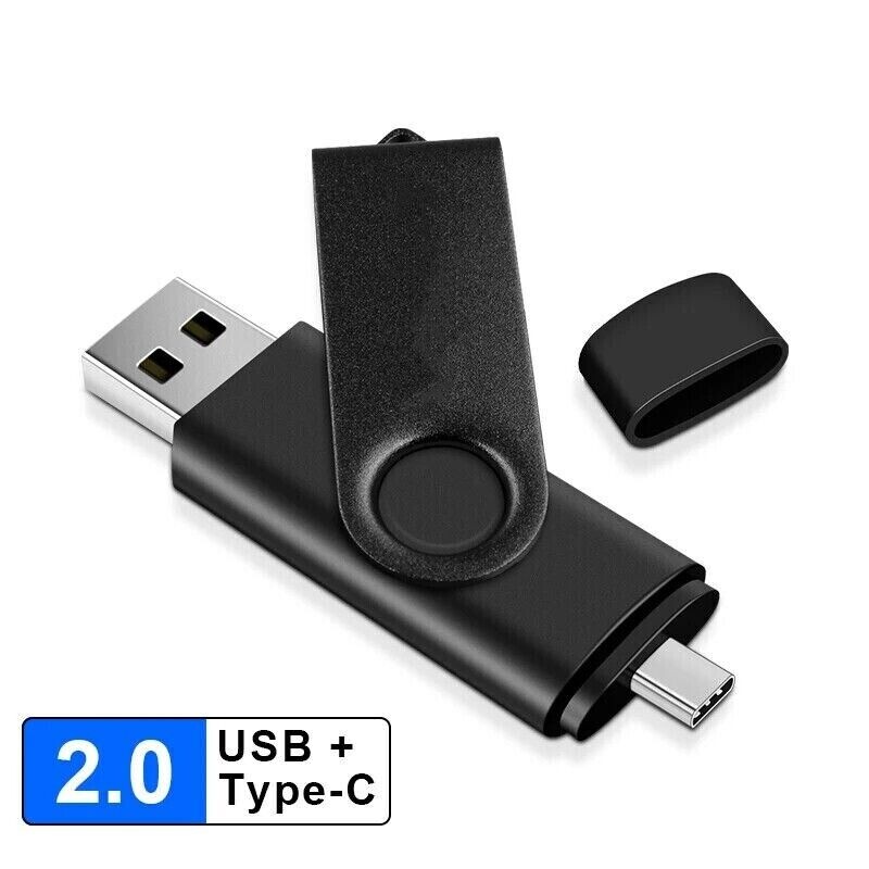 TYPE-C OTG 2 in 1 USB Memory Photo Stick Flash Pen Drive Phone Laptop PC Mac