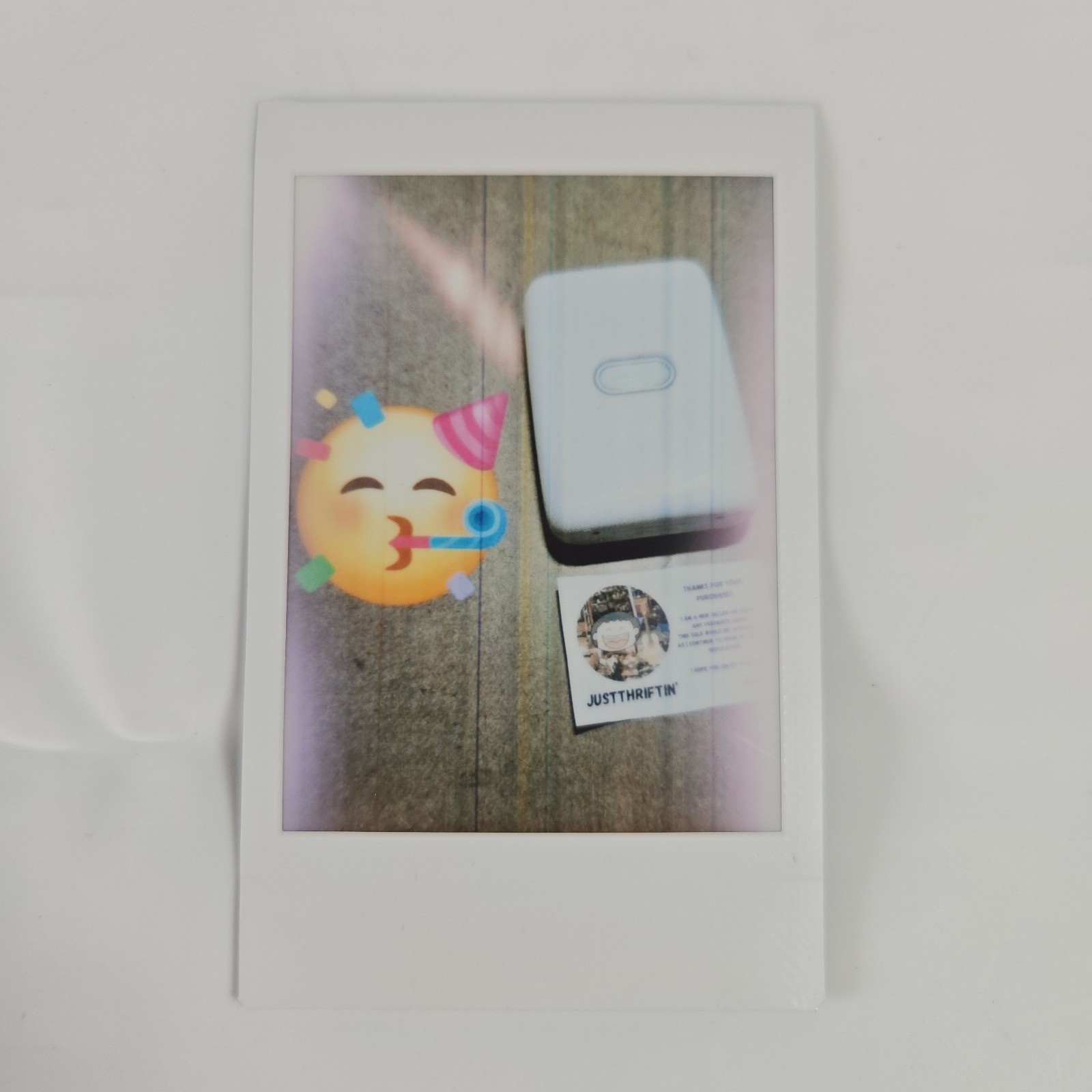 Fujifilm Instax Mini Link 1 Instant Smartphone Printer-Ash White-Print Test=FAIR