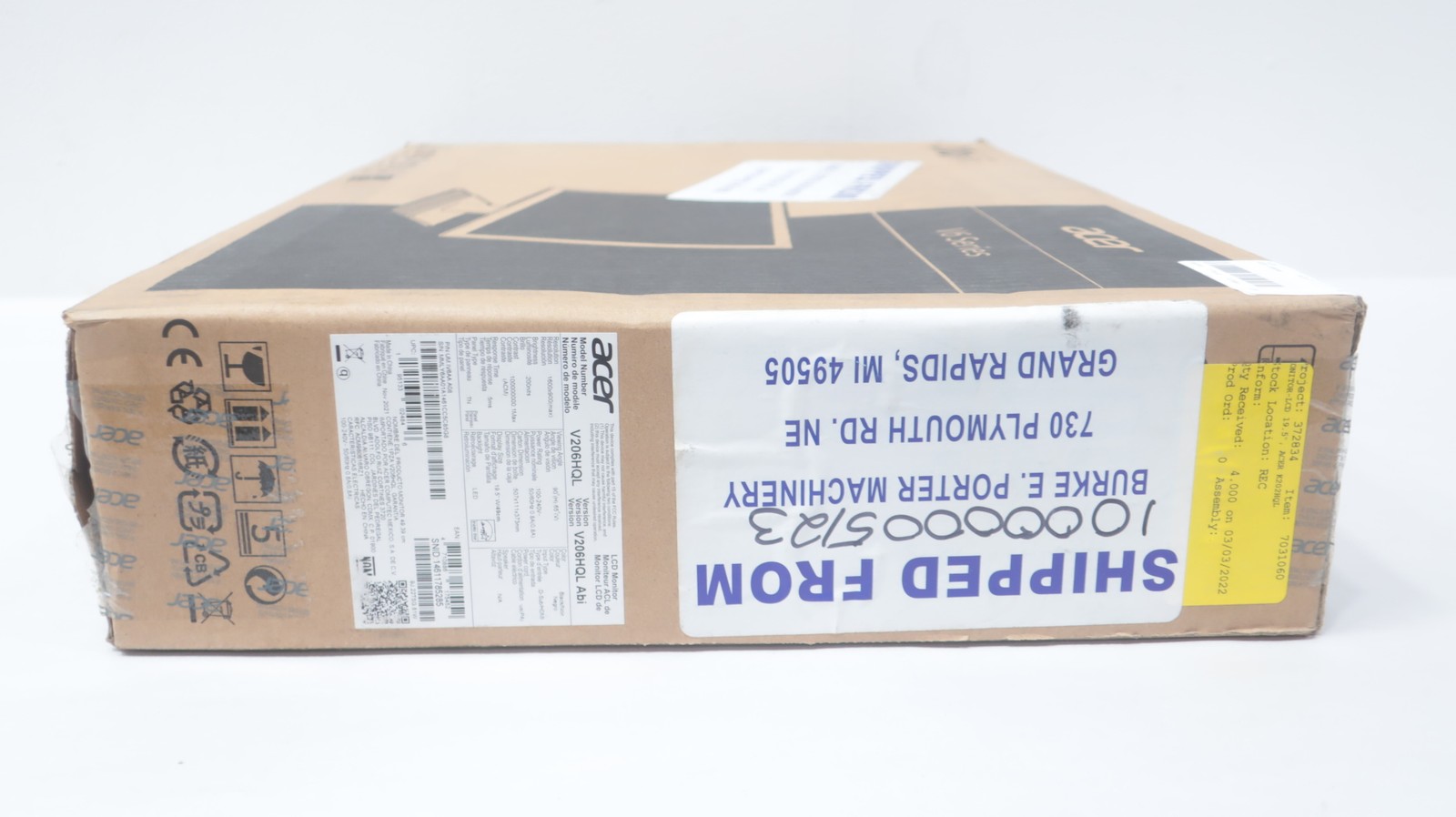 Acer V206HQL 19.5in Monitor 1600×900 100-240v-ac
