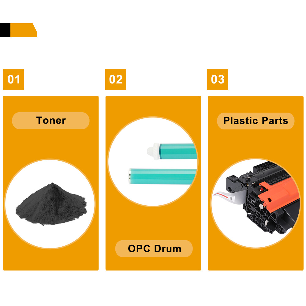 10PK BK CE255A 55A Toner Fits for HP LaserJet Pro P3011 P3015X MFP M525C Printer