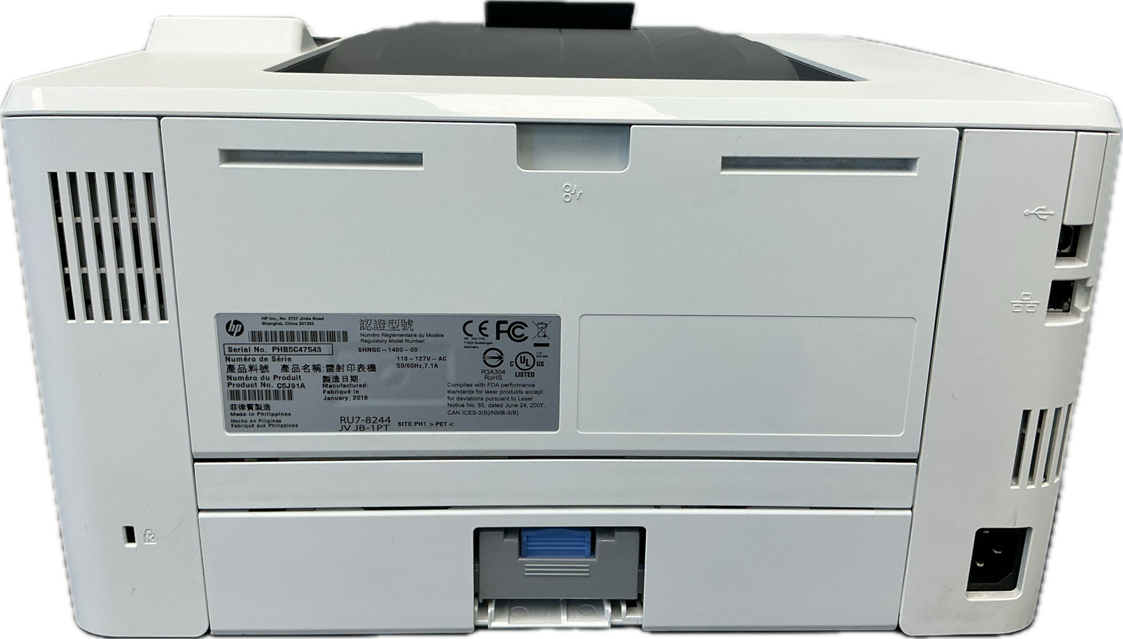 HP LaserJet M402dne Laser Printer C5J91A w/Toner