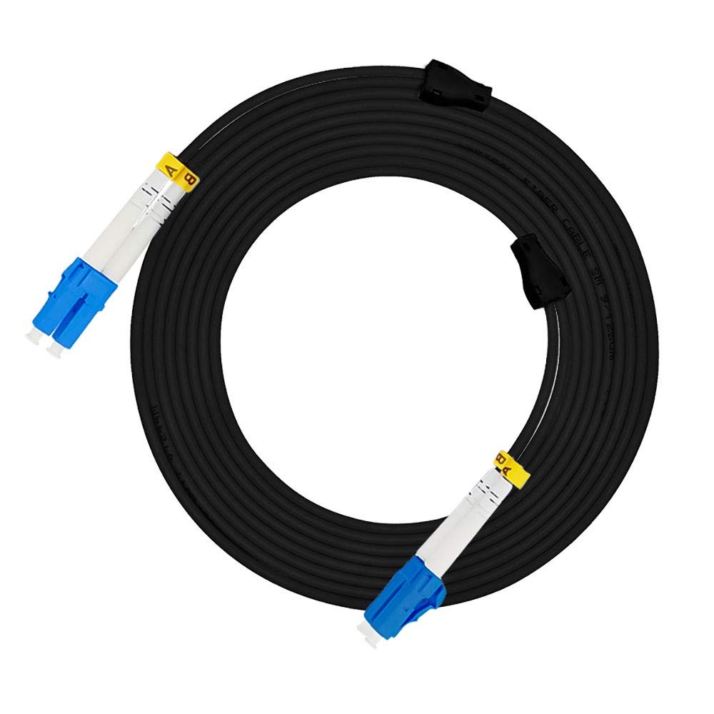 100M LC to LC Outdoor Armored Duplex SM Fiber Optic Cable Jumper 9/125