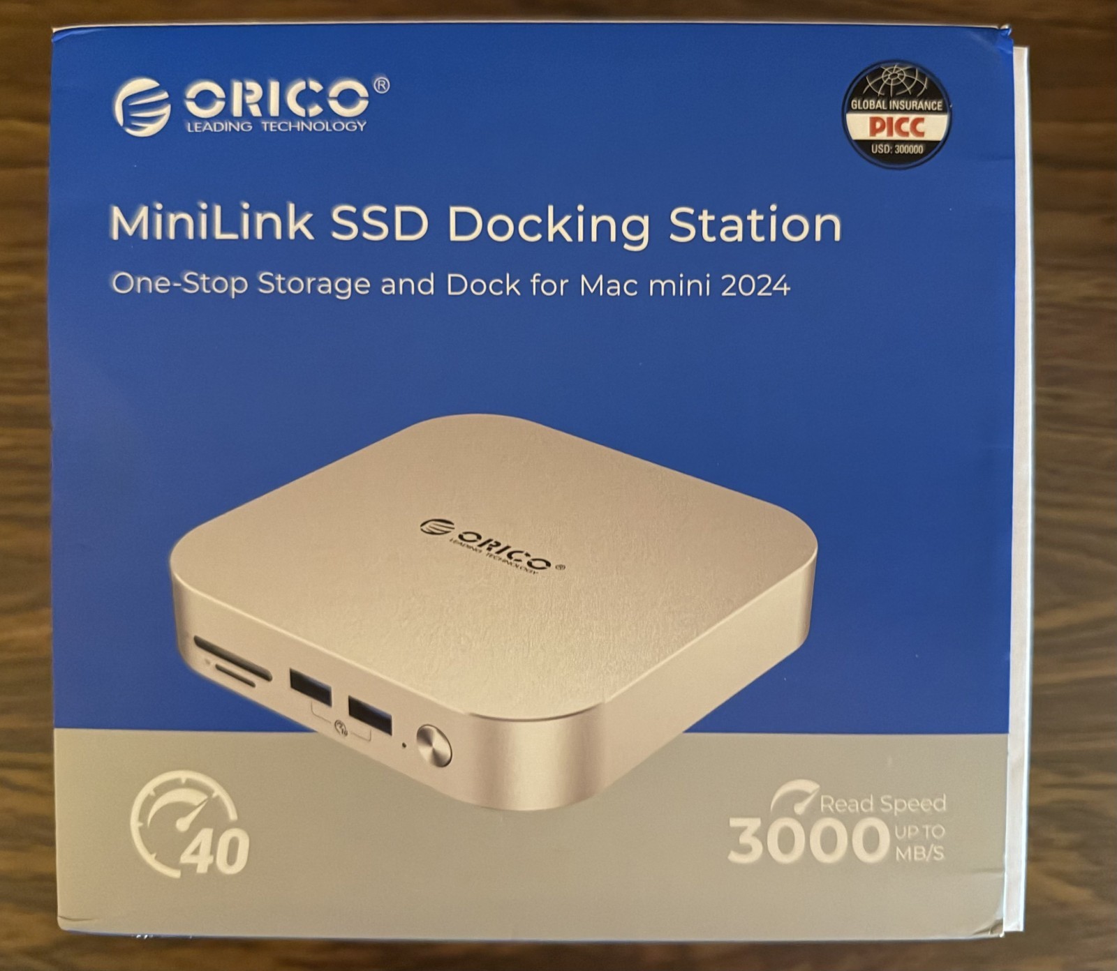 ORICO MiniLink 40Gbps USB Hub for Mac Mini M4/Pro 7-in-1 Aluminum Dock. Open Box