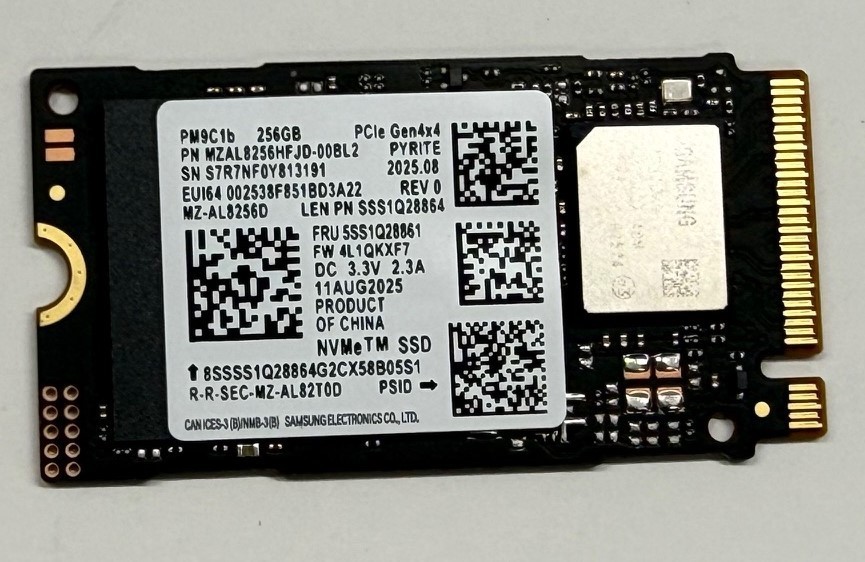 SAMSUNG 256GB SSD – PM9C1b M.2 NVMe PCIe Gen4x4 MZ-AL8256D MZAL8256HFJD