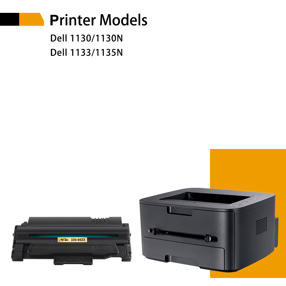 1PK Black 330-9523 Toner Cartridge For Dell Laser 1130 1130n 1133 1135N Printer