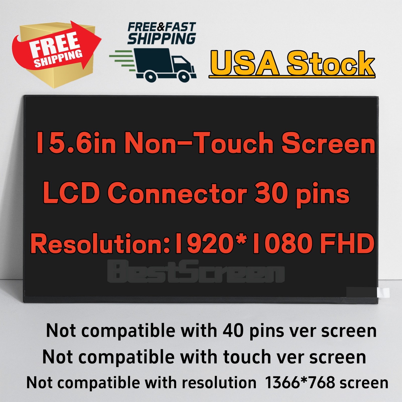 DP/N 0PXGVC for Dell pn PXGVC OPXGVC FHD IPS LCD Screen 30 pin LED Display Panel