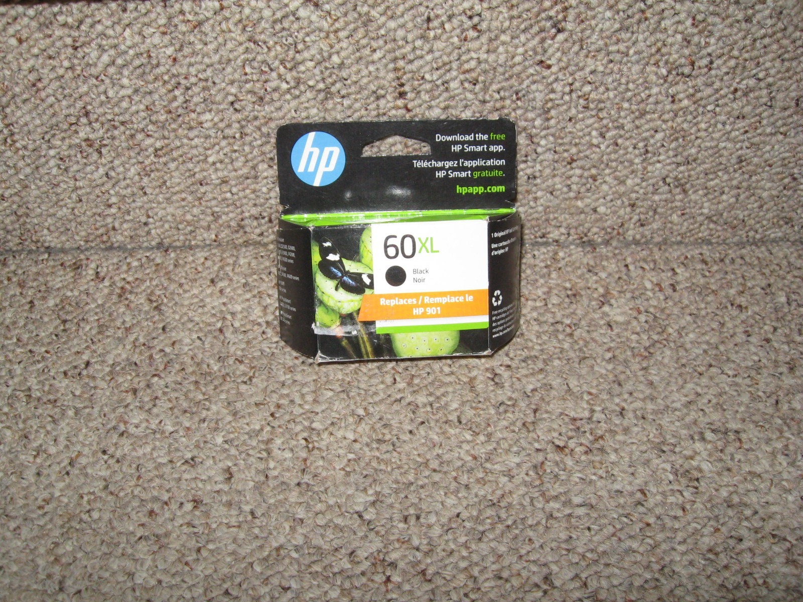 NEW SEALED Genuine HP 60XL Black Ink Cartridge HP 60 XL Exp AUGUST 2025