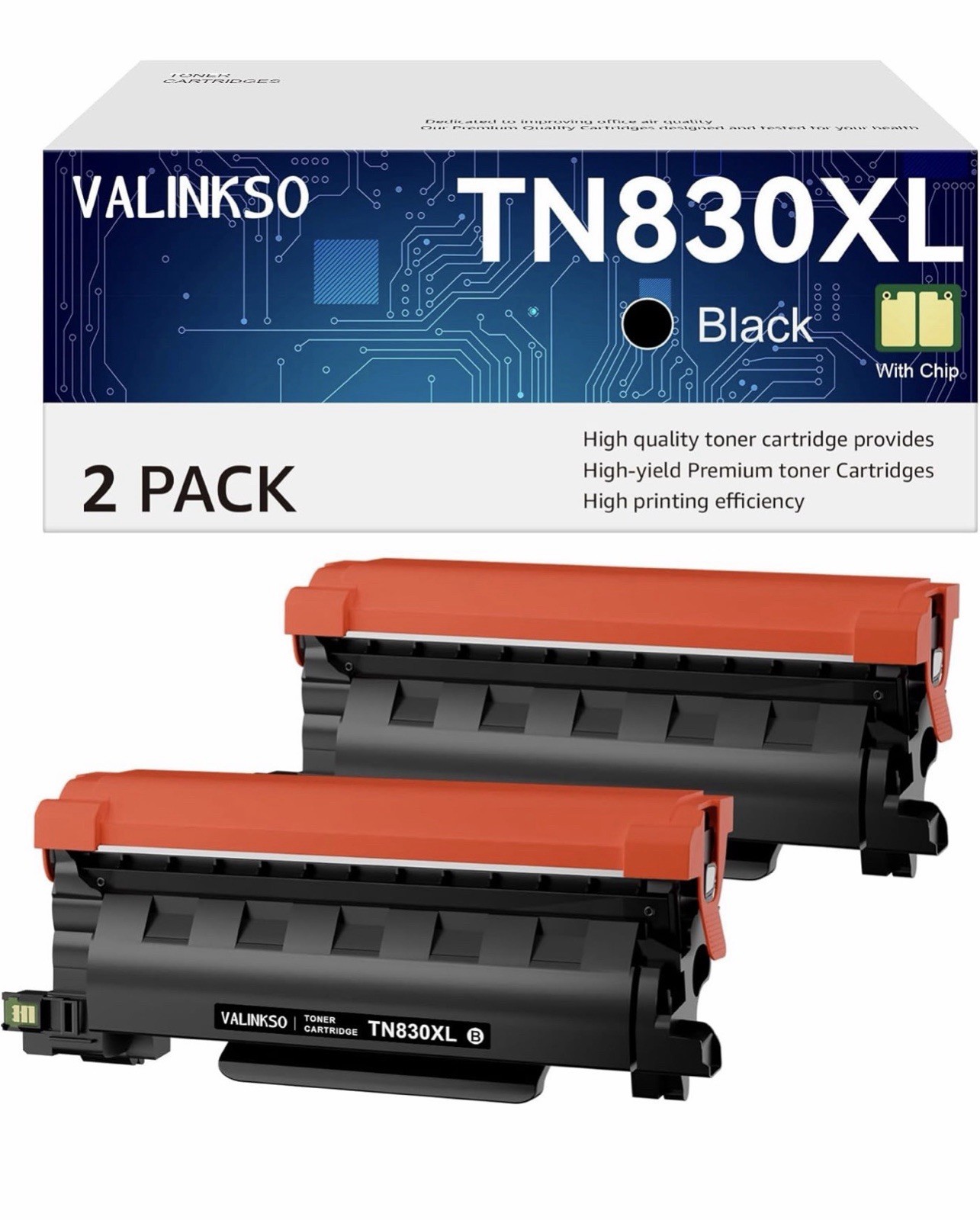 TN830XL TN830 TN830 XL 2 Pack Black Toner Replacement for Brother Printer