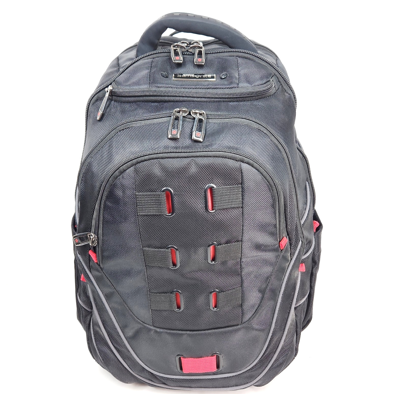 Samsonite Tectonic 17” Perfect Fit Laptop Backpack Black Red Travel Tech Padded
