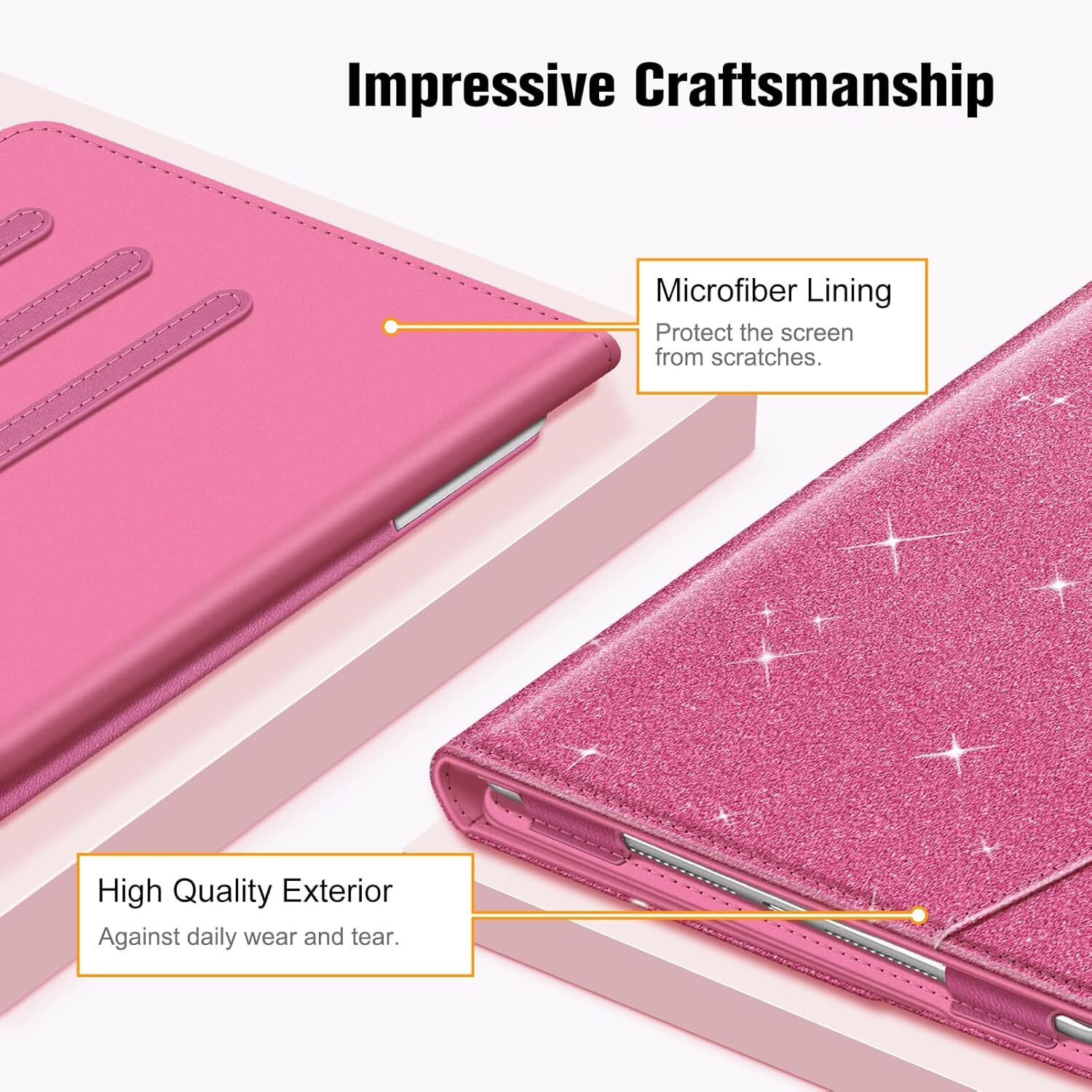 For iPad 9th Gen 2021 Multi-Angle Case Stand Cover with Pocket & Pencil Holder