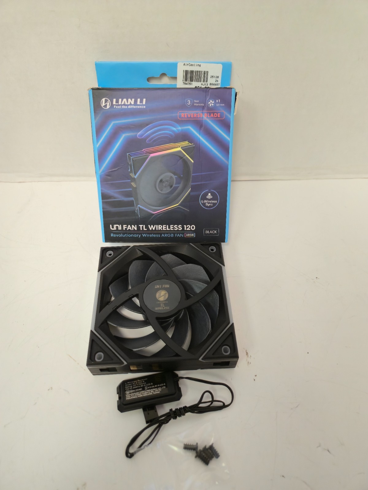 Untested Lian Li TL Wireless 120 Reverse Blade – Black – COMPLETE – (READ)