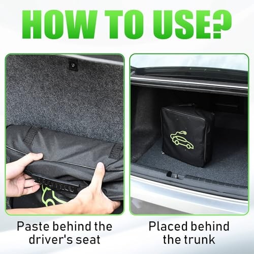 Waterproof EV Charging Cable Storage Bag Organizer, Heavy Duty Portable EV