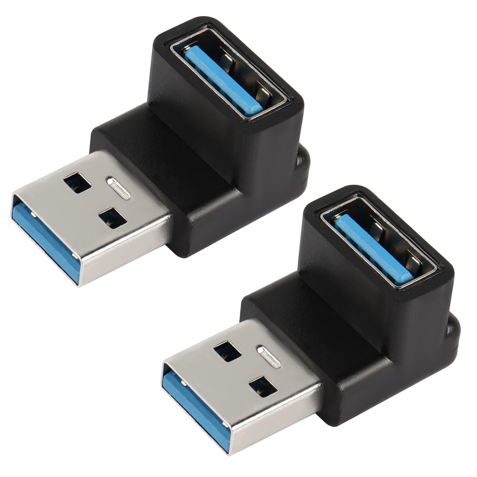 2 PCS 90 Degree USB 3.1 Adapter A Male Female Right Angle Connector 10Gbps