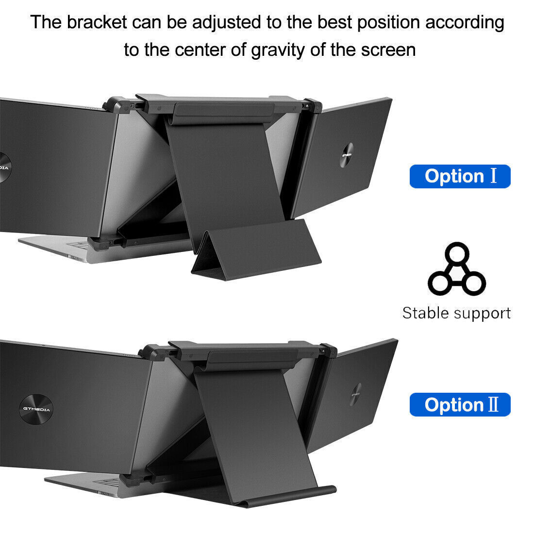 11.6” Triple Portable Monitor Laptop Monitor Extender Dual Screen FHD HDMI USBC