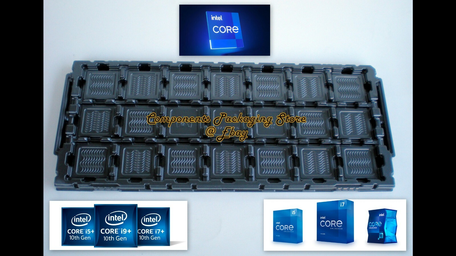 Intel 10 Gen CPU Tray for Core i9 i7 i5 Socket LGA1200 – Lot of 2 5 12 18 30