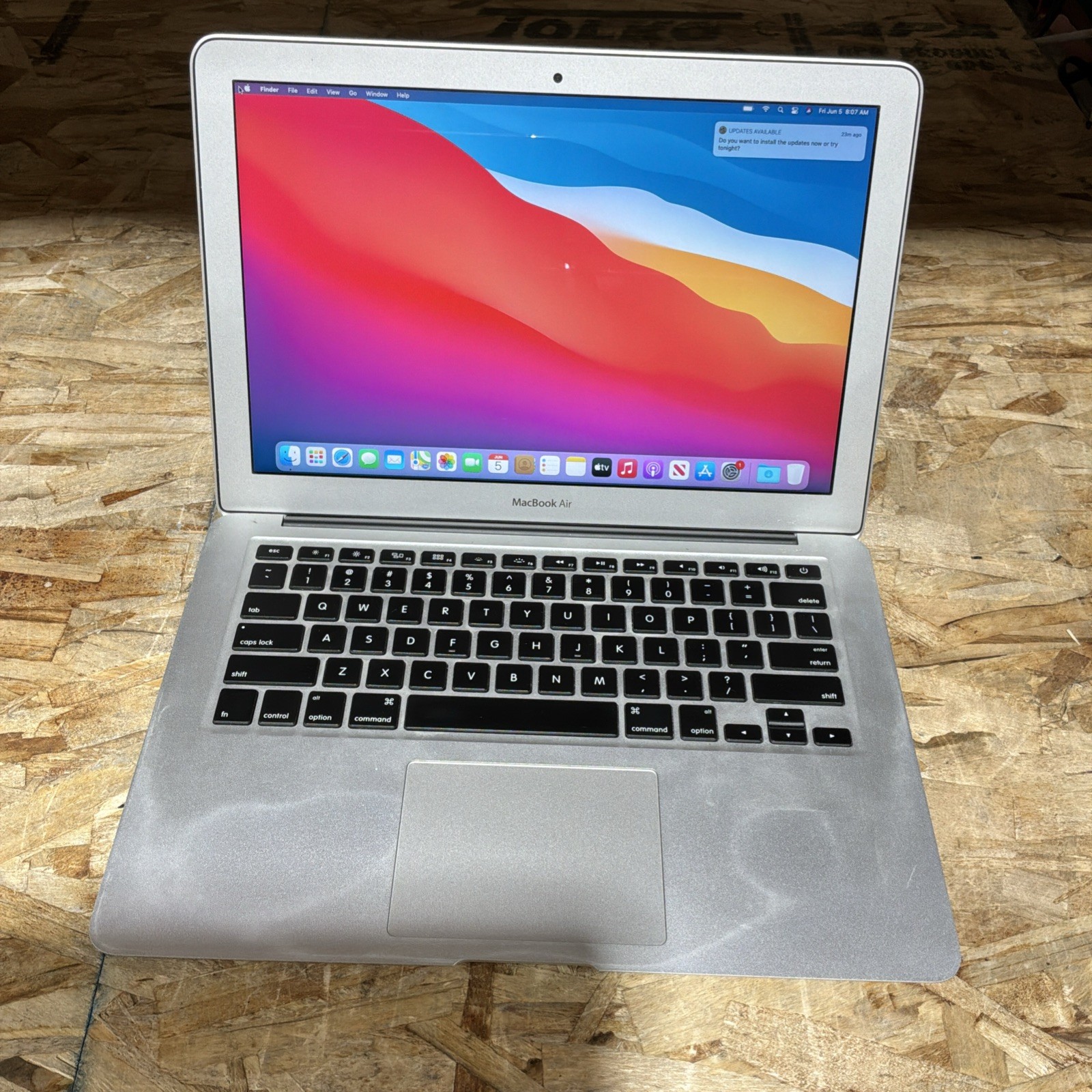 Apple MacBook Air 2013 | A1466 | I5-4250 1.3GHz | 256GB SSD 8GB Big Sur OS C458