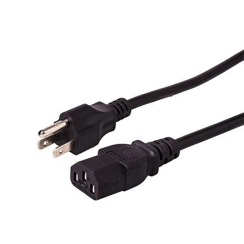 Set of 3 Prong AC Power Cord Standard Electrical Cables/Sale – approx. 6 ft long