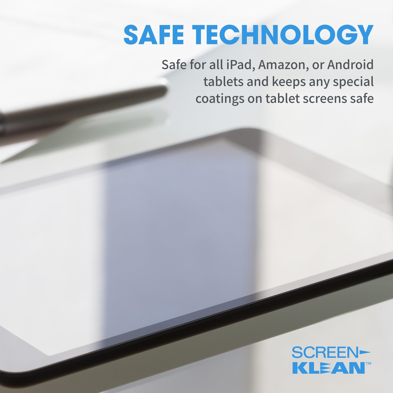 ScreenKlean Tablet Screen Cleaner – Compatible with iPad, Silver-1 Count