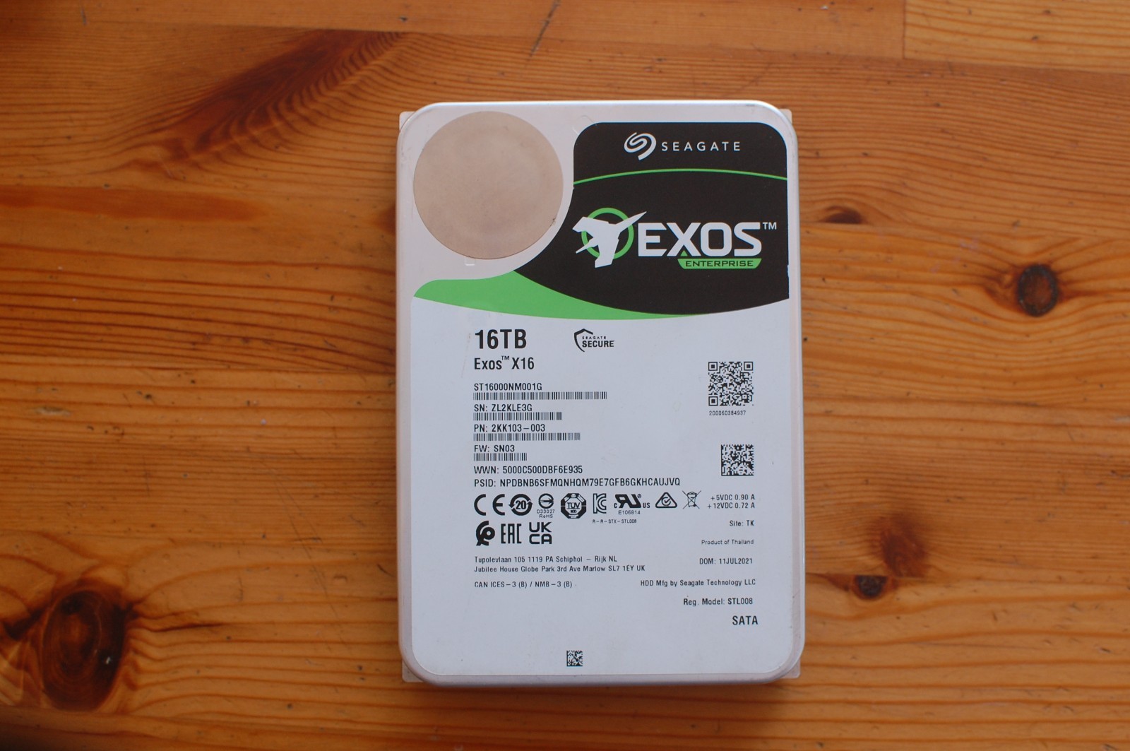 Seagate Exos X16 (7200RPM, 3.5″, SATA III, 256MB Cache) 16TB Internal Enterprise