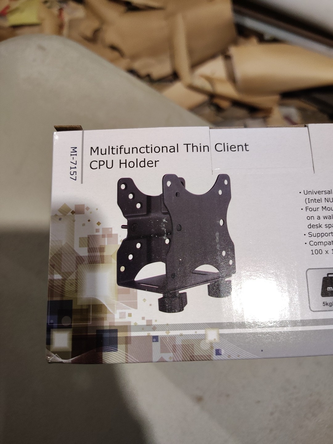 Adjustable Thin Client Mini PC Mount Under Desk Wall Pole VESA Stand 11 lbs