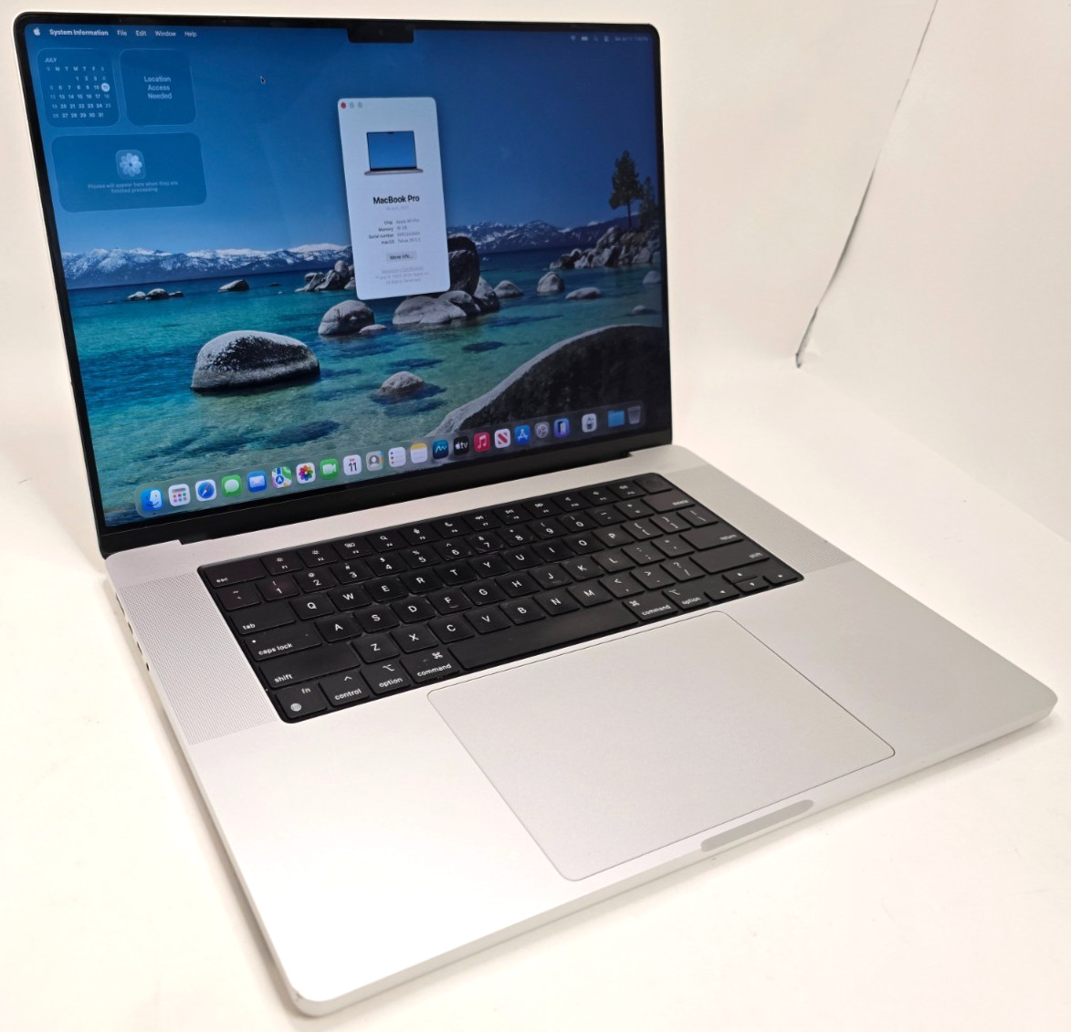 2021 MACBOOK PRO 16 M1 PRO 10C, 16C GPU, 16GB, 512GB SSD, A2485, SILVER