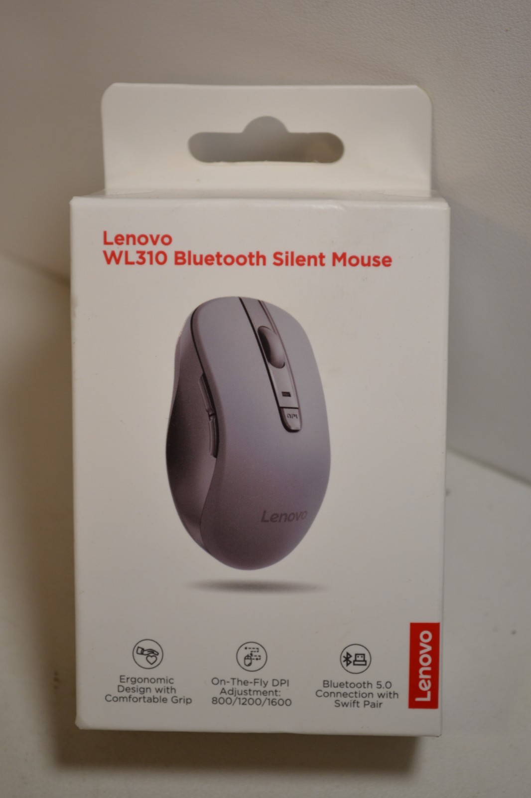 GENUINE Lenovo WL310 Bluetooth Silent Mouse – Ergonomic Wireless for grey