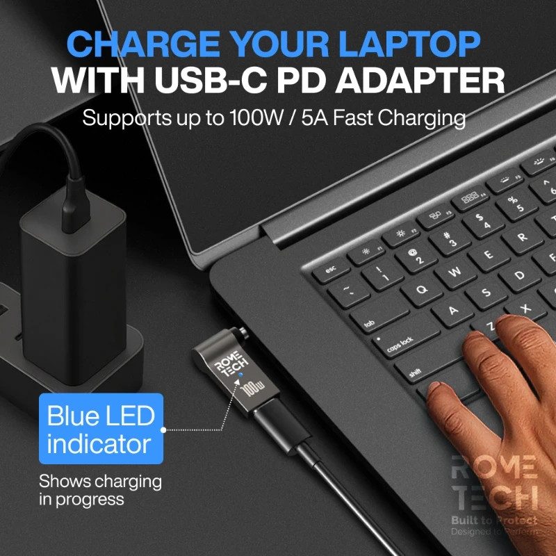 100W USB Type C Female to DC Male Jack 5.5×2.1 mm Fast Adapter for Laptop