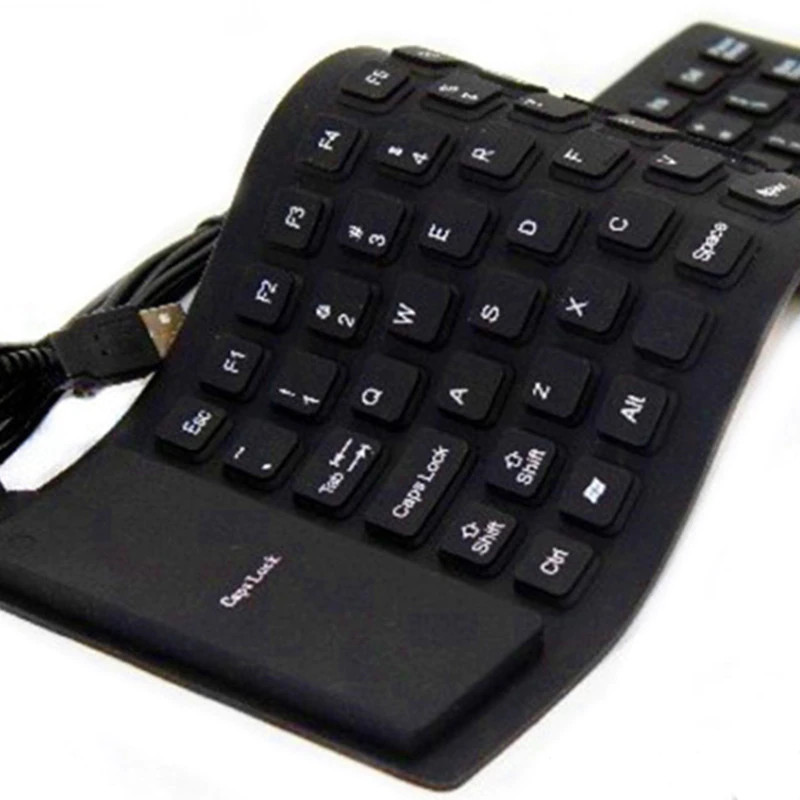 Waterproof Keyboard Foldable Flexible Dustproof Silicone Spill-Proof Full Size