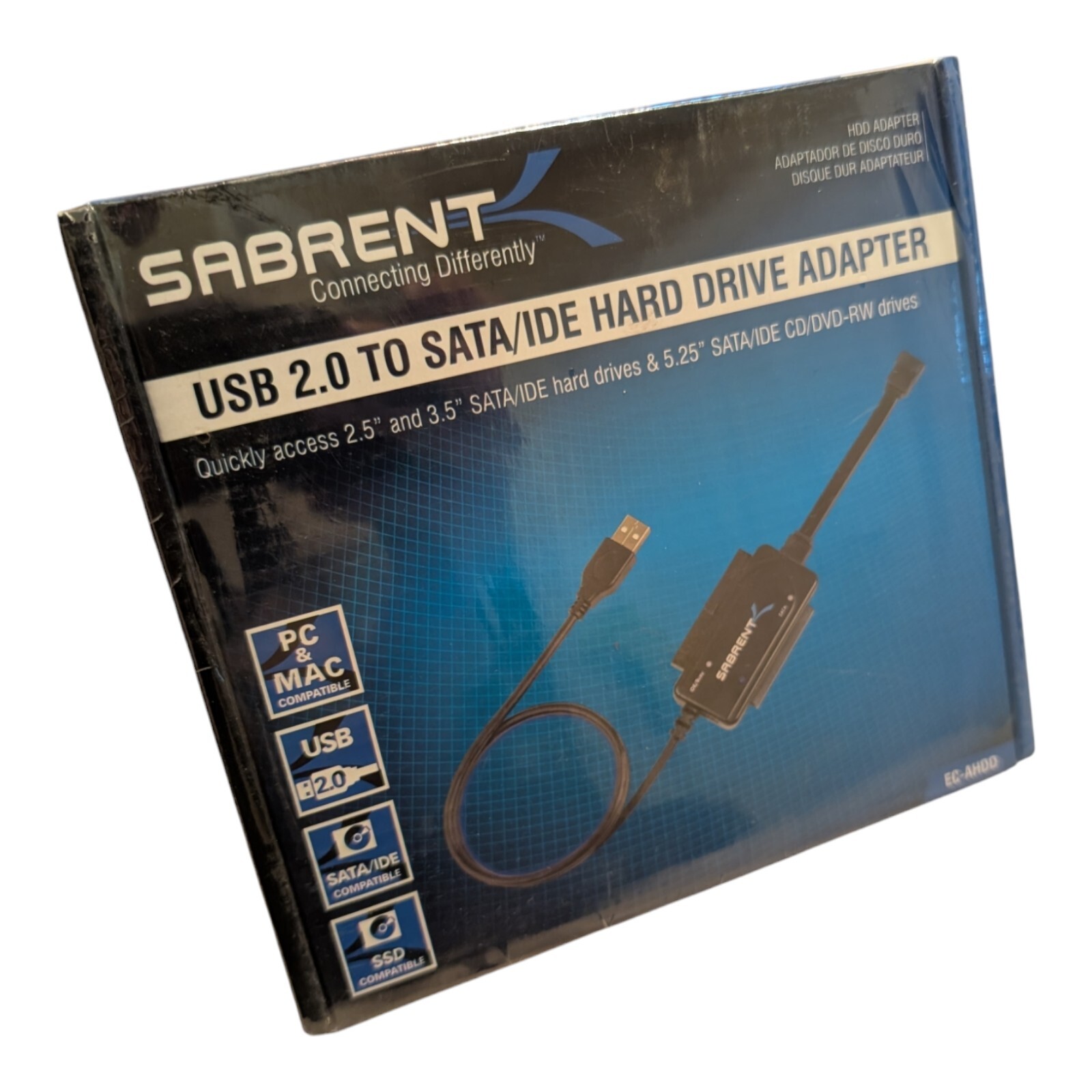 Sabrent USB 2.0 to SATA/IDE 2.5/3.5/-INCH Hard Drive Adapter EC-AHDD Converter