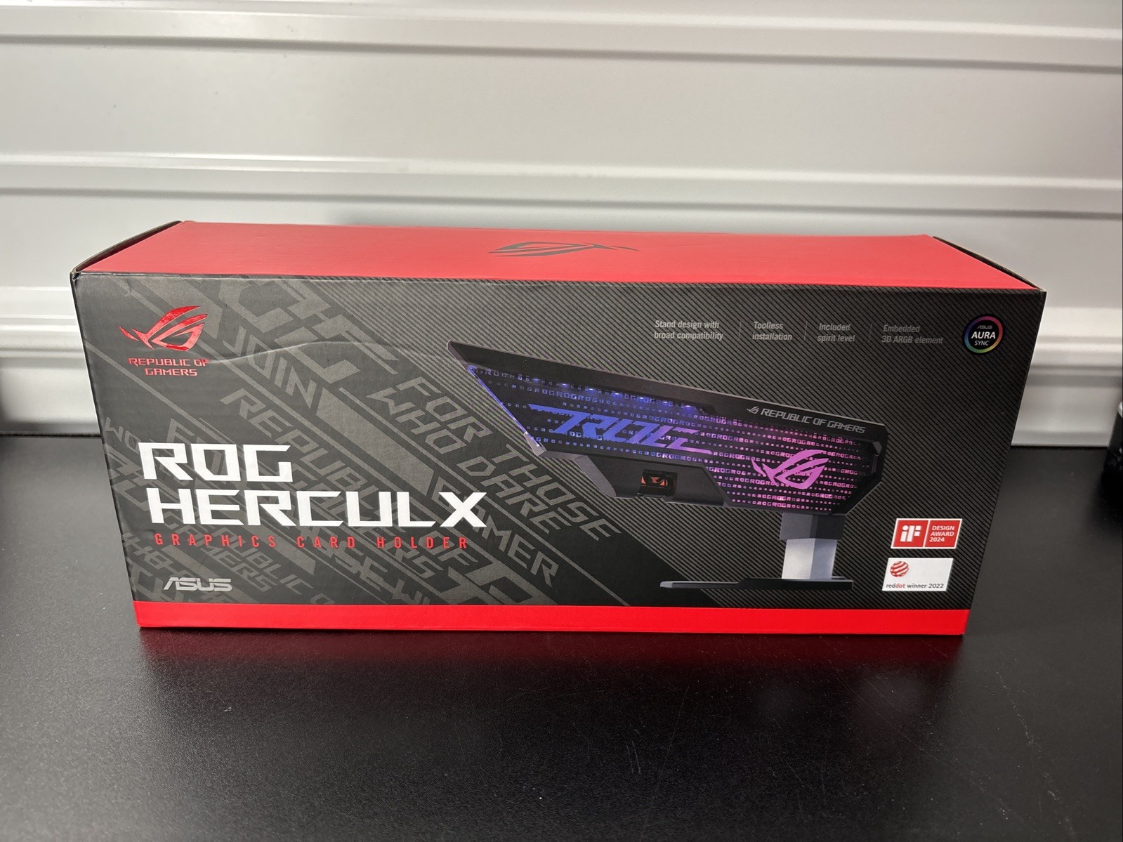 ASUS ROG Herculx Graphics Card Holder GPU Support Stand ARGB Aura Sync XH01