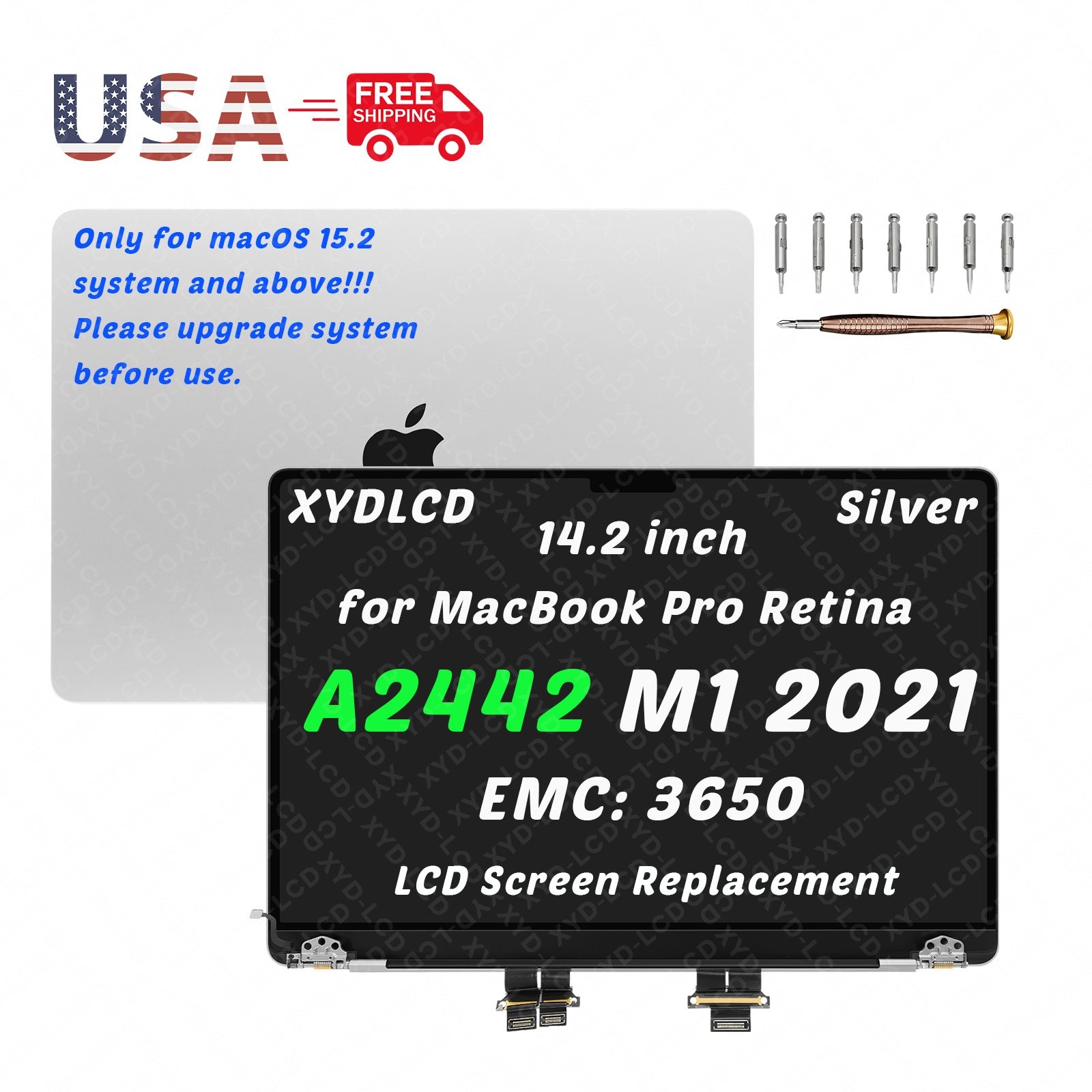 14.2″ fit MacBook Pro A2442 Retina M1 Pro/Max 2021 EMC 3650 661-21970 LCD Screen