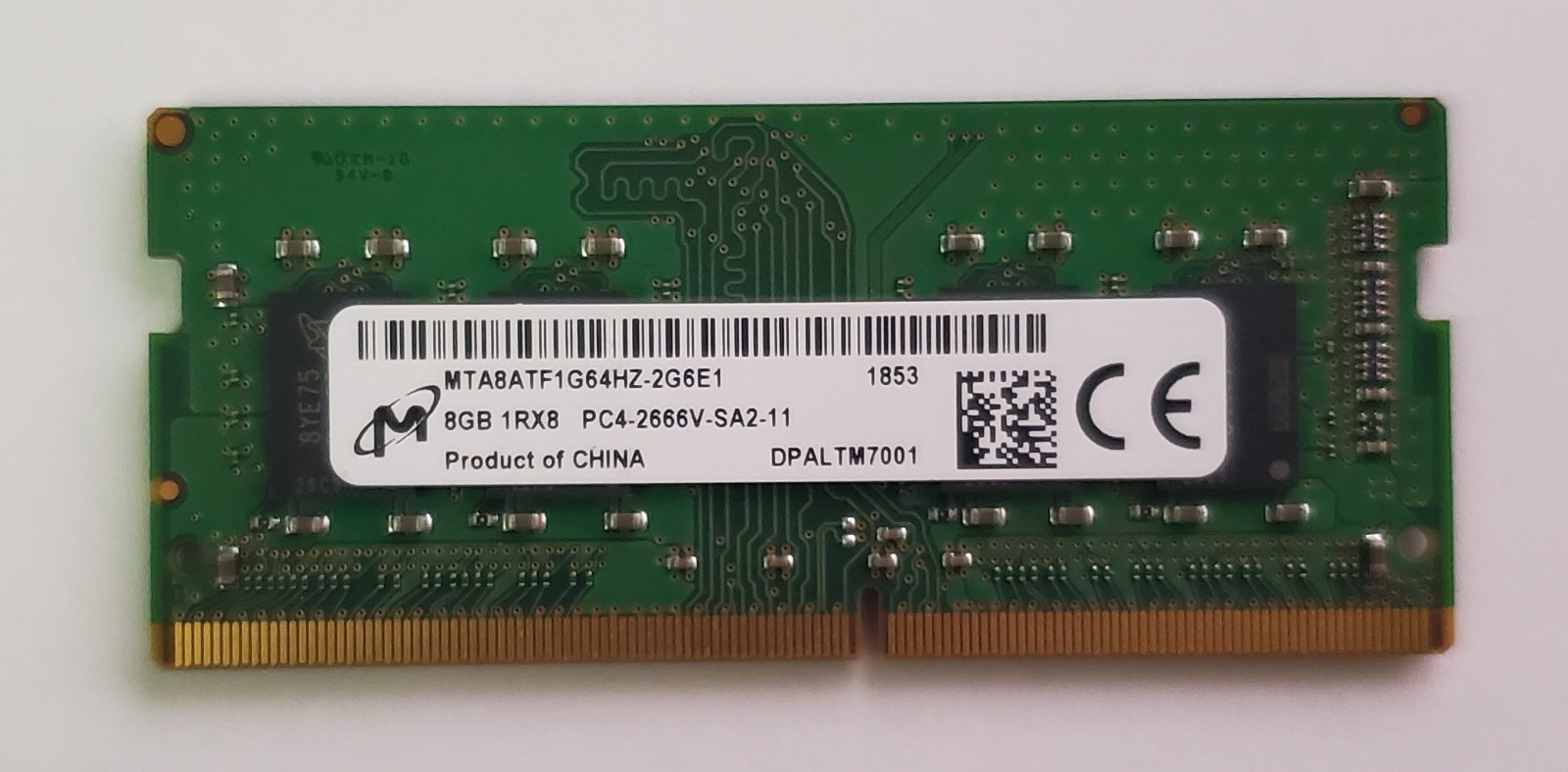 Micron 8GB DDR4 SODIMM 2666MHz Memory Module (MTA8ATF1G64HZ-2G6E1) TESTED