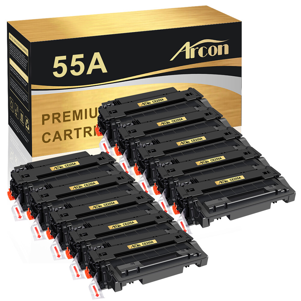 10PK BK CE255A 55A Toner Fits for HP LaserJet Pro P3011 P3015X MFP M525C Printer