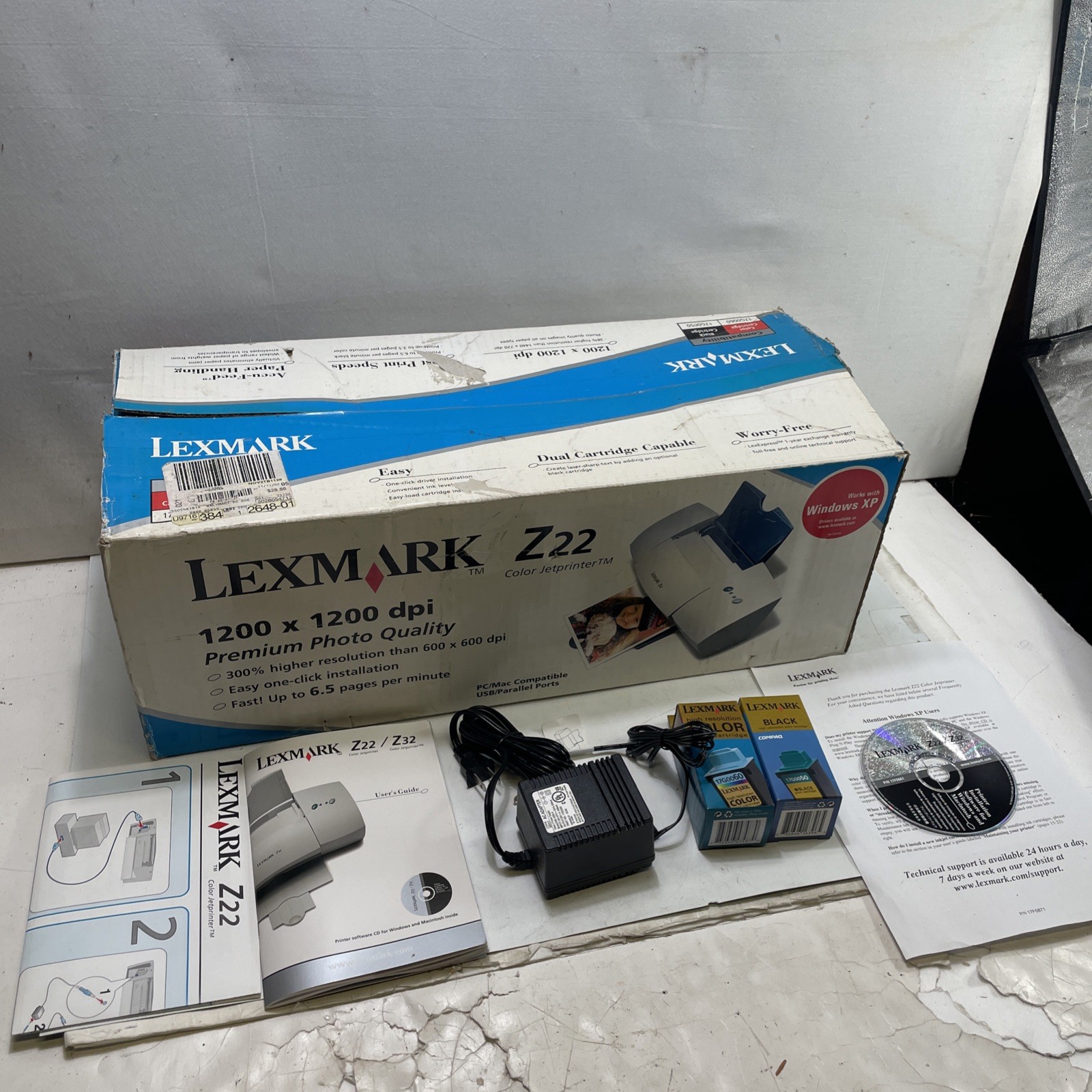 Lexmark Z22 Color Jetprinter 1200 x 1200 DPI Part Number 17F0885 Bundle